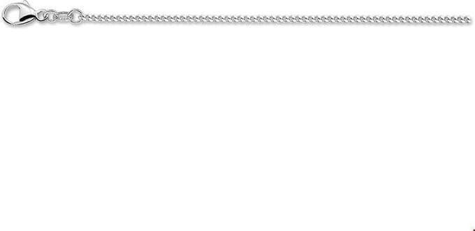 Zilver Gerhodineerde Collier gourmet 1 1306148 45 cm