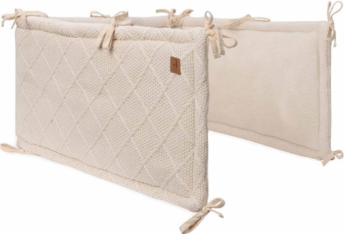 Jollein Boxbumper 180x30cm Check Knit Oatmeal