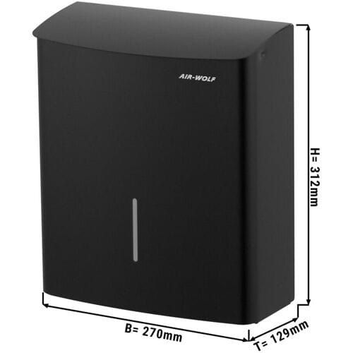 AIR-WOLF Hygiëne afvalbak - 10 liter - RVS Mat zwart