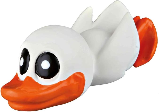 Famanu - Latex eend hondenspeelgoed, 13 cm