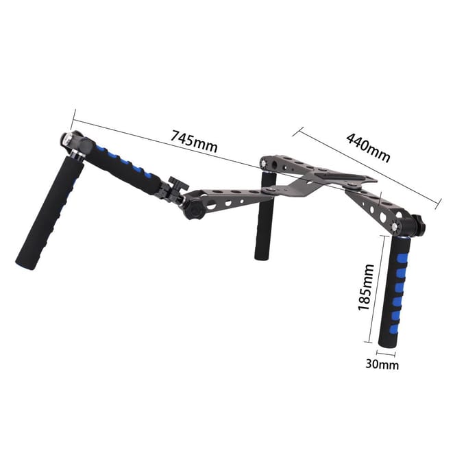 Universeel Multifunctioneel DSLR Filmmaking Systeem Schoudersteun Stabilisator Camera Houder gray