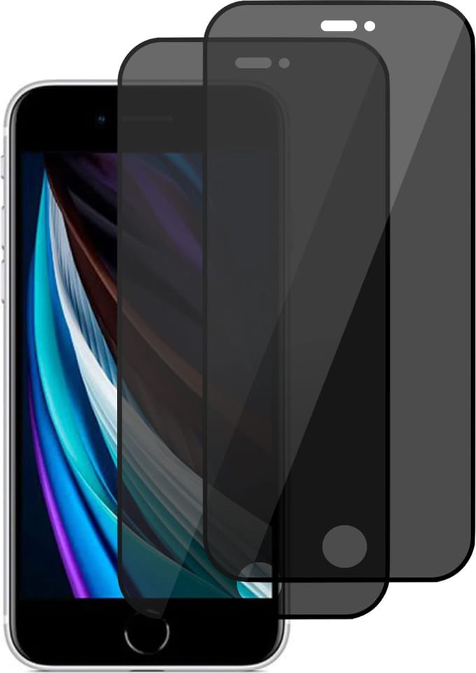 Geschikt voor iPhone SE 2020 Privacy Screenprotector - Privé - Screen Protector Gehard Glas 9H - 2 Stuks