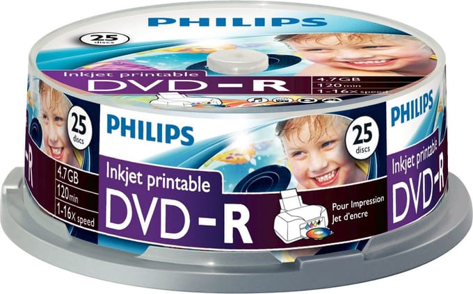 Philips DM4S6B25F - DVD-R - 4.7GB - speed 16x - Spindel - 25 stuks