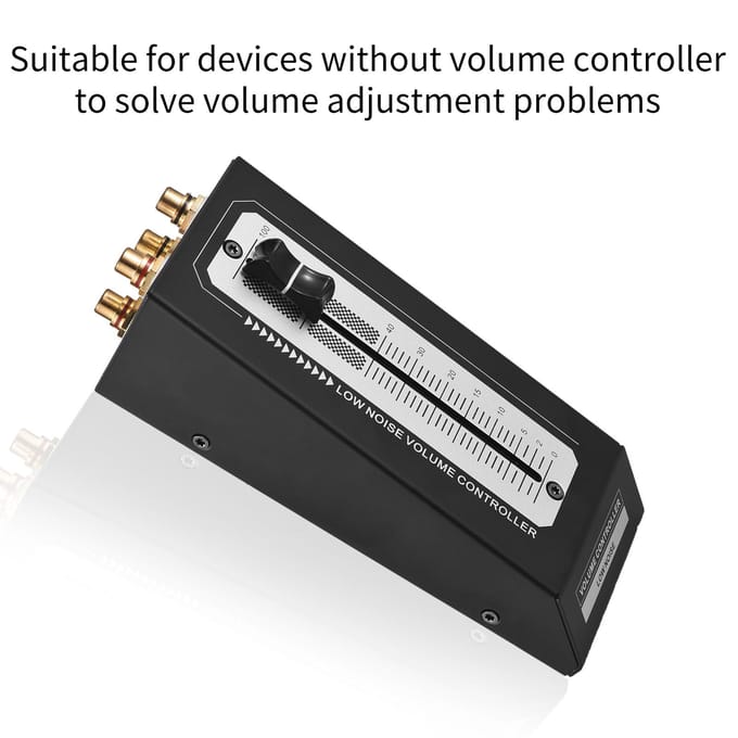 Mini Low Noise Volumeregelaar Volumeaanpassingsapparaat Passieve voorversterker Actief luidsprekervolume zwart