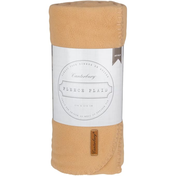Canterbury Plaid Fleece - Cozy - Beige - 150x130 cm