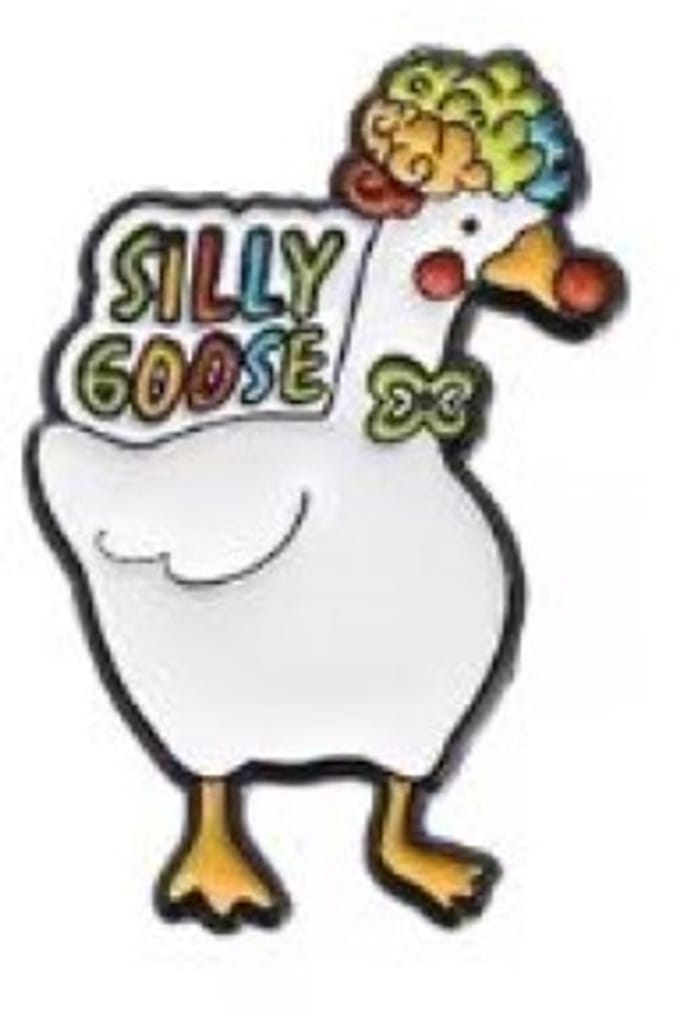 Pin Broche - enamel pin - kledingspeld - Clown goose gans