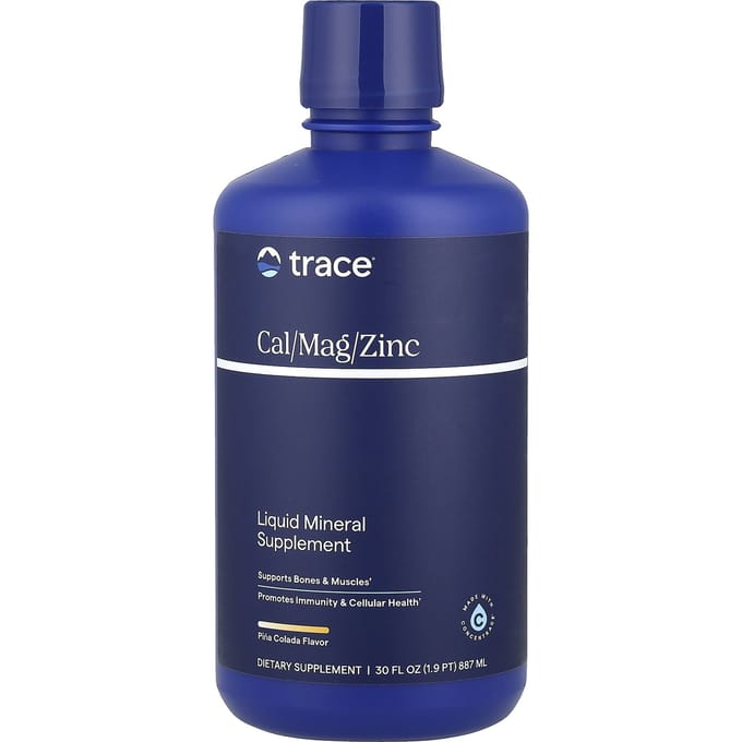 Trace, Calcium/Magnésium/Zinc liquide + Vitamine D3, Piña Colada, 946 ml (32 fl oz)