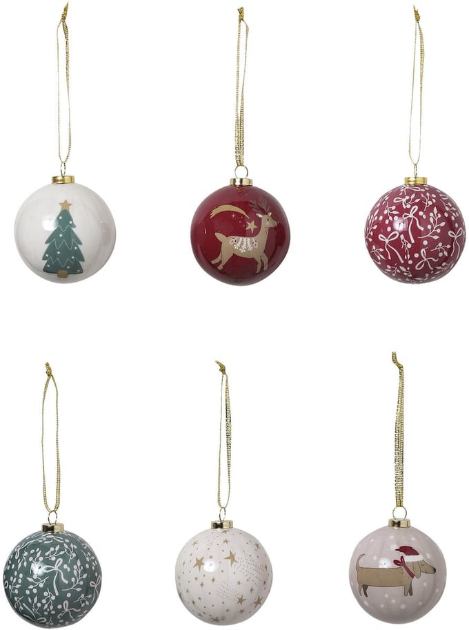 Vertbaudet Set van 6 3D-kerstballen