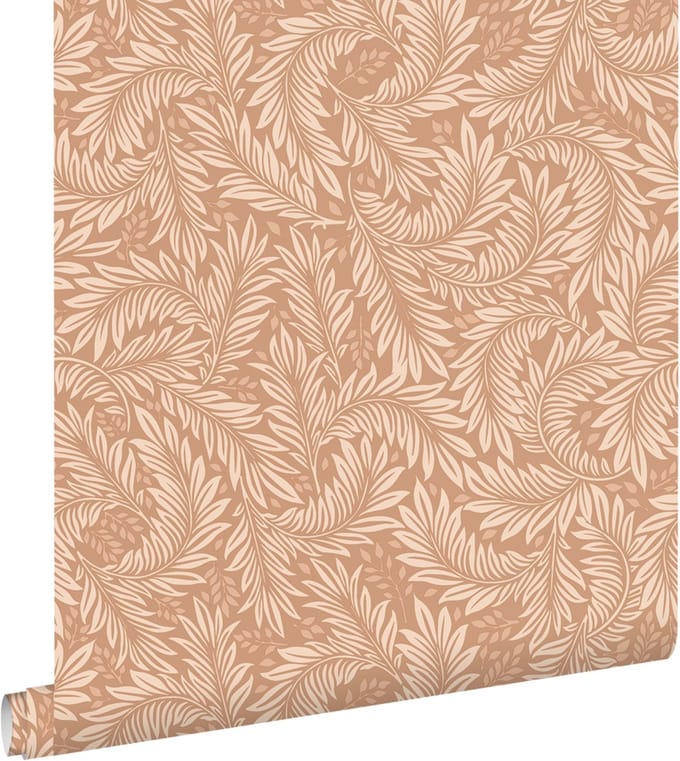 ESTAhome behang bladeren terracotta - 50 x 900 cm - 131140