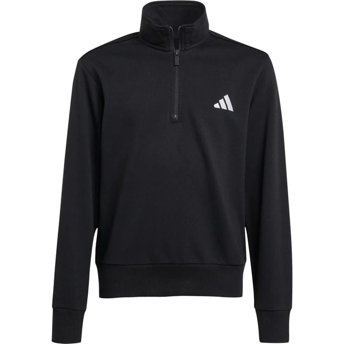 Adidas Essentials Sweatshirt Met Halve Rits Zwart 7-8 Years Kinderen