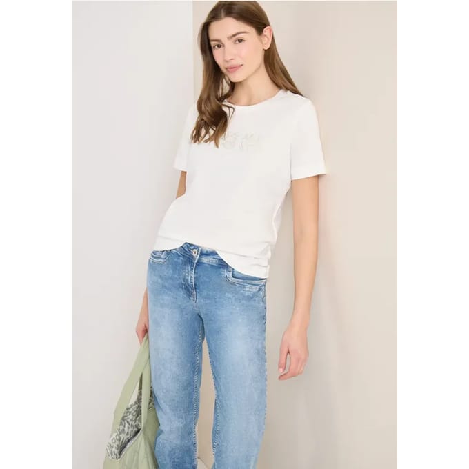Basic shirt met print aan de voorkant