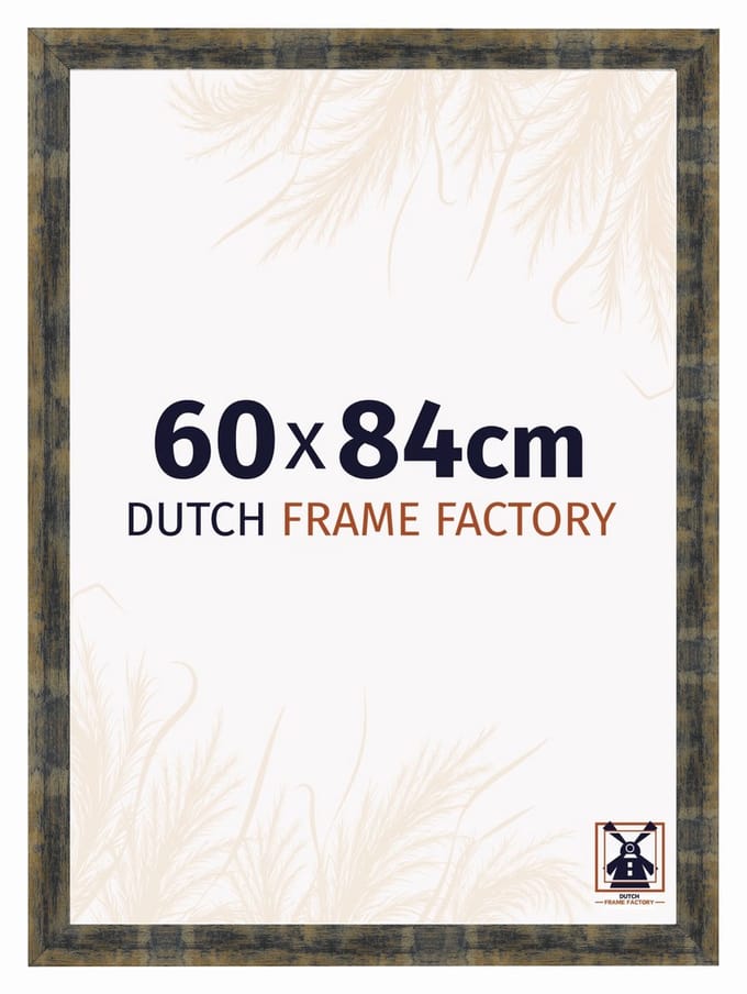 Fotolijst 60x84 cm - MDF - Blauw Goud Gemeleerd - Praag