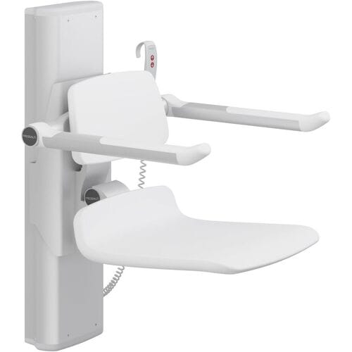 Pressalit PLUS shower seat 450 height adjustable, with remote control R7634000