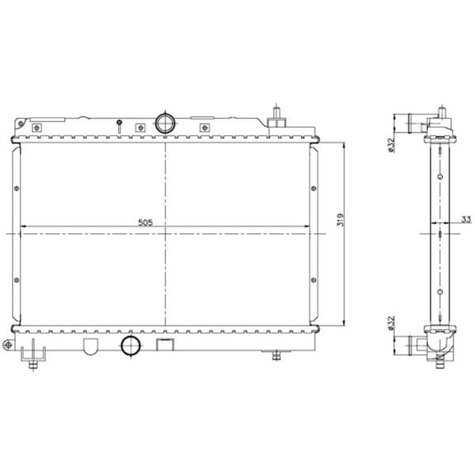 Radiator, motorkoeling NRF 55306