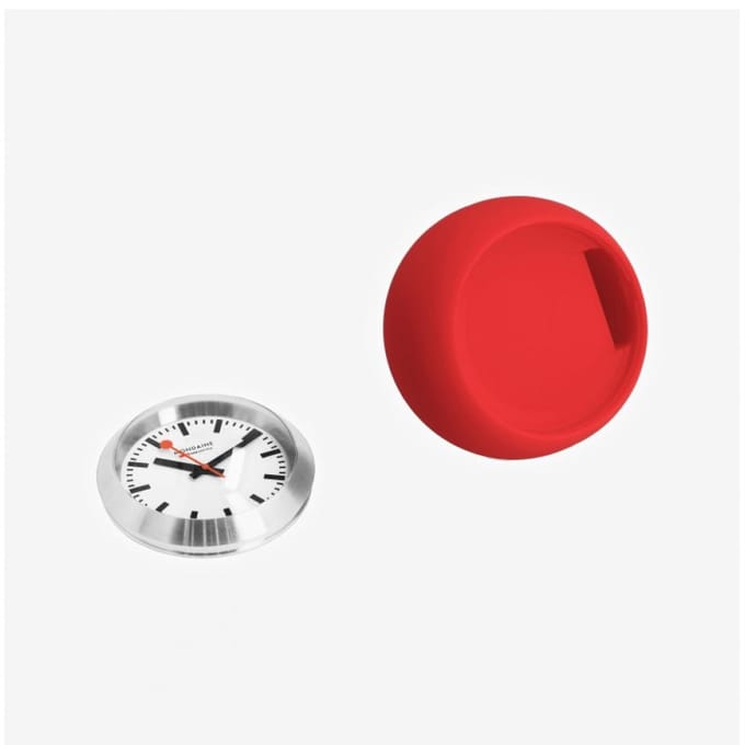 Mondaine Globe clock M660.30335.16SBP - Siliconen - Rood - 60mm
