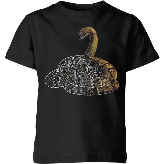 Fantastic Beasts Tribal Nagini kinder t-shirt - Zwart - 122/128 (7-8 jaar)