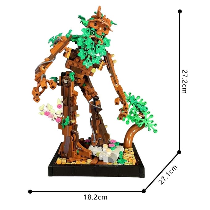 Gobricks MOC-219648 Boombaard Bouwsteen Educatief Speelgoed Cadeau brown