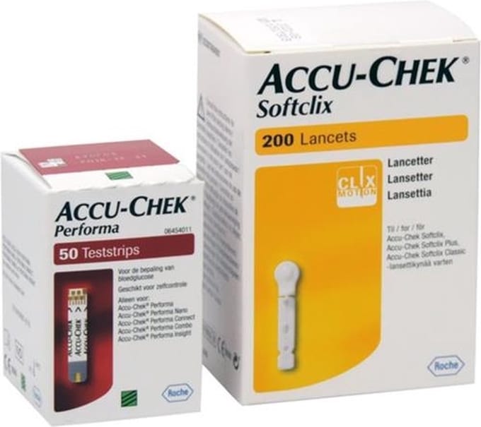 Accu-Chek Performa teststrips + Softclix lancetten
