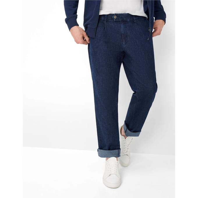 Eurex Heren Chino  Style LUIS BLUE, denim blauw regular, maat 30