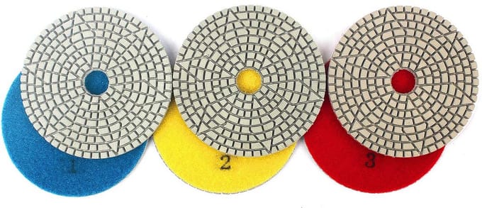 Flexibele 3 Staps Diamant Polijstpads voor Graniet en Steen