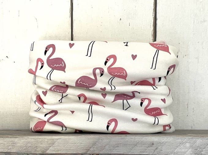 MixG | Colsjaal Winter | Wit met flamingo's | Meisje