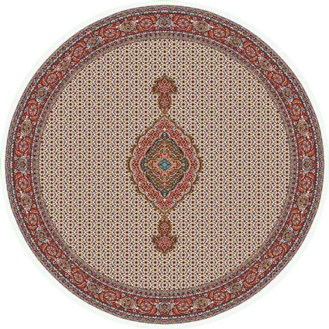 SusaStyle - OUTLET - Perzisch Vloerkleed – Riz Mahi Cream – Rond – Tapijt 150 cm