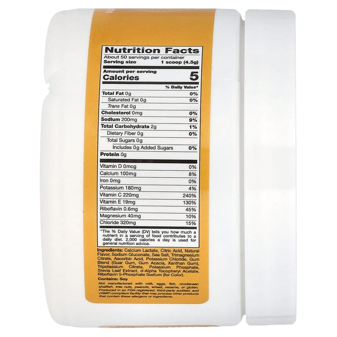 California Gold Nutrition, HydrationUP®, Mélange de boisson électrolytique, Saveur agrumes, 8 oz (227g)