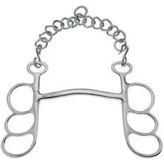 Mors voor paard 3 ringen met boogopening Sefton Barcelona