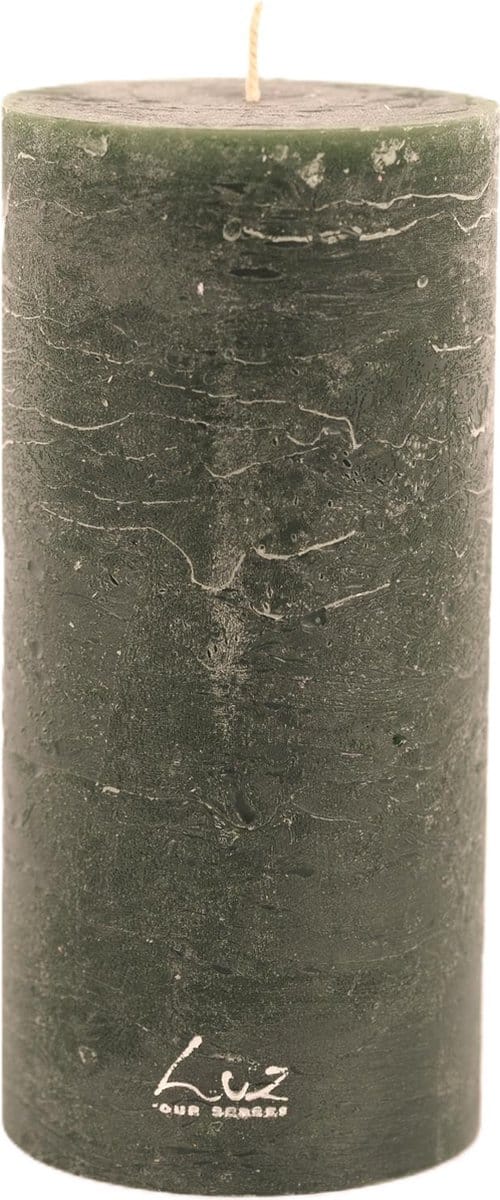 Rasteli Luz Your Kaars Cilinder Groen-Taxus D 9 cm H 19 cm