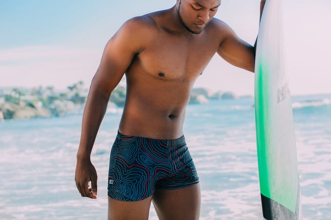 Zwemshorts voor Heren, Strakke Gestreepte Boxershorts