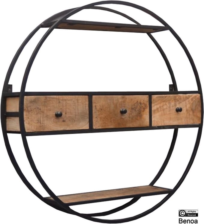 HorstDeco- Wandrek - Wall Hanger- 3 vlakken - Drawers