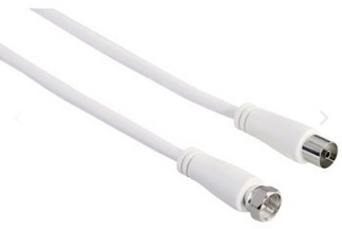 Hama 00122527 coax-kabel 10 m F Wit