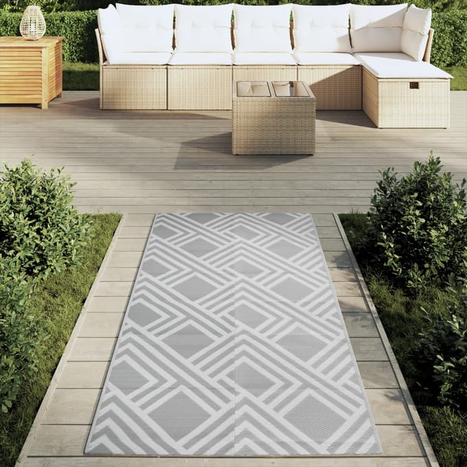 vidaXL - Buitenkleed - ARAKIL - 80x150 - cm - PP - grijs