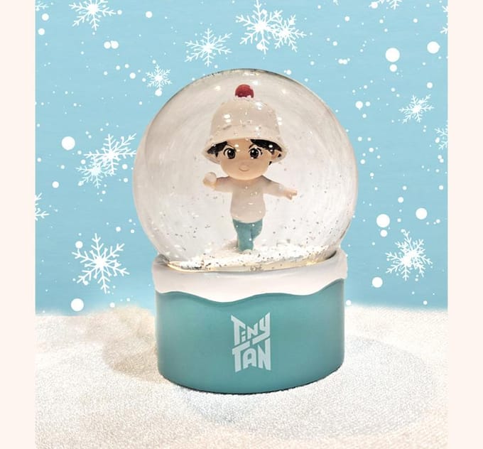 BTS (BangTan-jongens) TinyTAN Snow Globe, Officieel, Origineel, Authentiek, K-POP, idool white