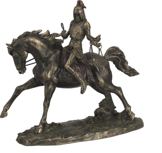 MadDeco - beeld - Zwarte - Ridder - Black - Knight - te - paard