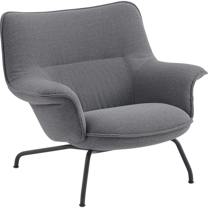 Muuto Doze Loungestoel Low Back Tube - grijs - Ocean 80