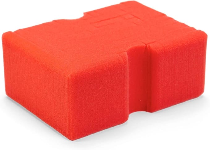 Grote Rode Spons voor Auto Detaillering - Ideaal voor Grondige Reiniging