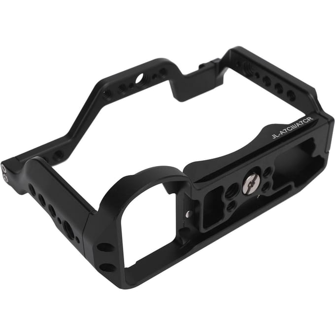 Camera Cage voor A7CII A7CR A7C2 Verticale Opnamehandgreep met Cold Shoe Mount 14in 38in Schroefdraad black