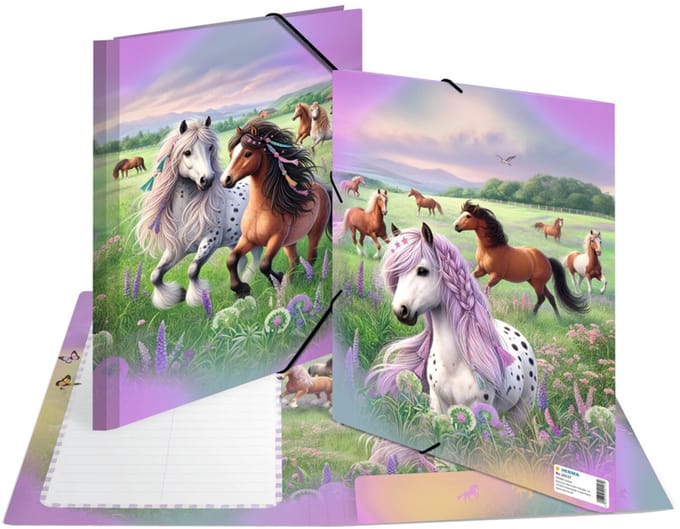 Elastomappen A4 Carton Horse World