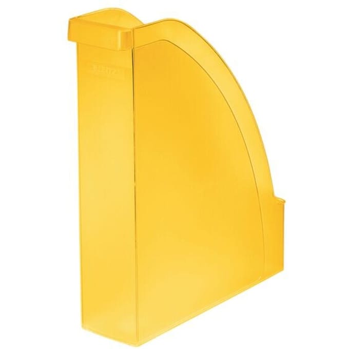Leitz staande verzamelbox A4 polystyrol geel frost