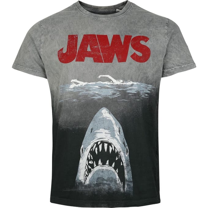 Jaws T-shirt - Jaws - Blue Shark - S tot M - voor Mannen - zwart