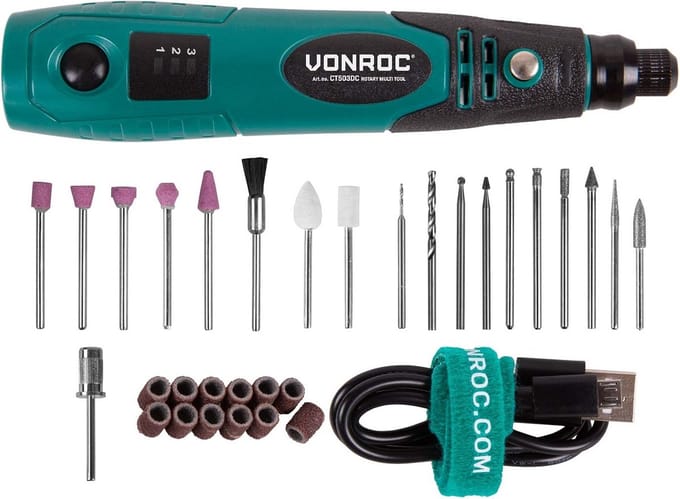 Draadloze Roterende Multitool op Accu met 31-delige Accessoireset