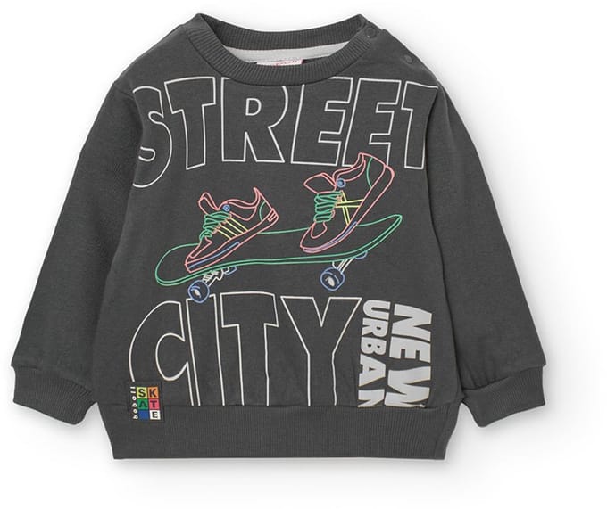 Boboli Fleece Sweatshirt Grijs 12 Months Jongen