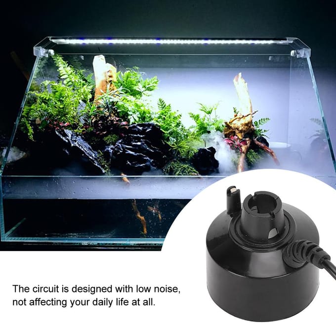 Vistank Ultrasone Mistmaker Luchtbevochtiger Aquarium Landschap Accessoires black