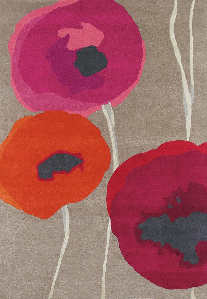 Sanderson Poppies Red Orange 45700 - 140 x 200 cm