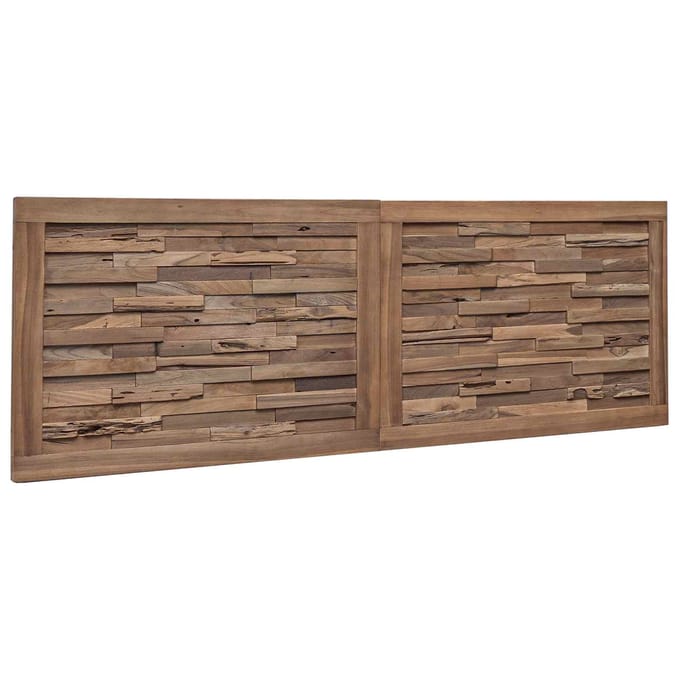 vidaXL - Bed - Hoofdbord - Naturel - Massief - Teakhout