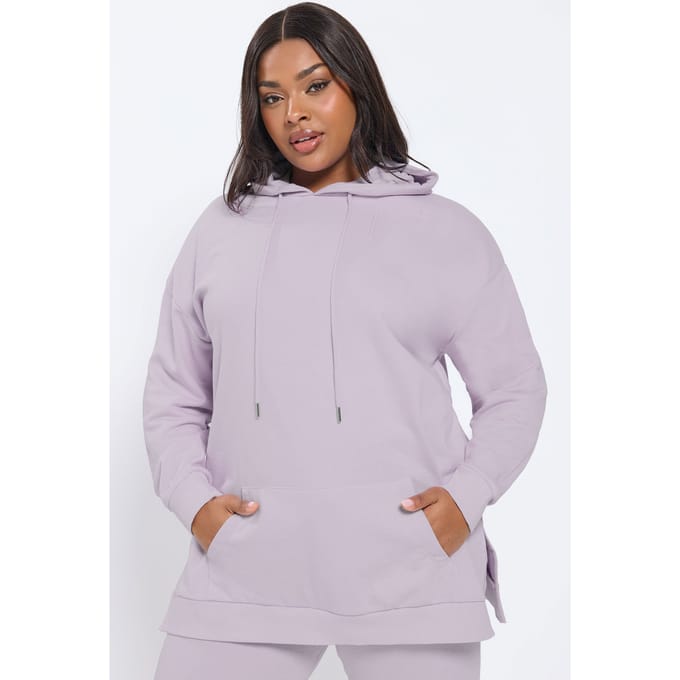Yours Lichtpaarse Hoodie Met Voorzak Size 54-56