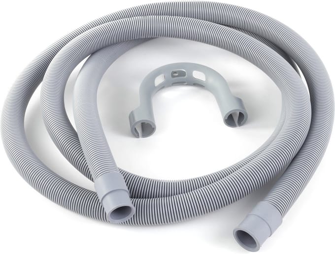 Afvoerslang wasmachine droger 19mm - 22mm, 3,5m, PVC, met bocht