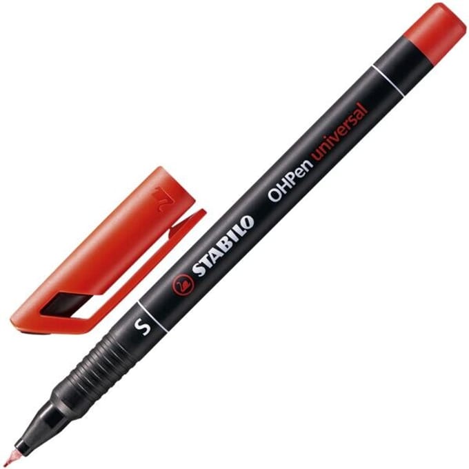 STABILO OHPen - Permanent - Superfine 0,4 mm - Rood - per stuk
