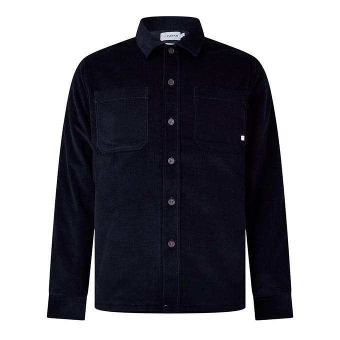 Farah Heren Corduroy Overhemd (Marine)